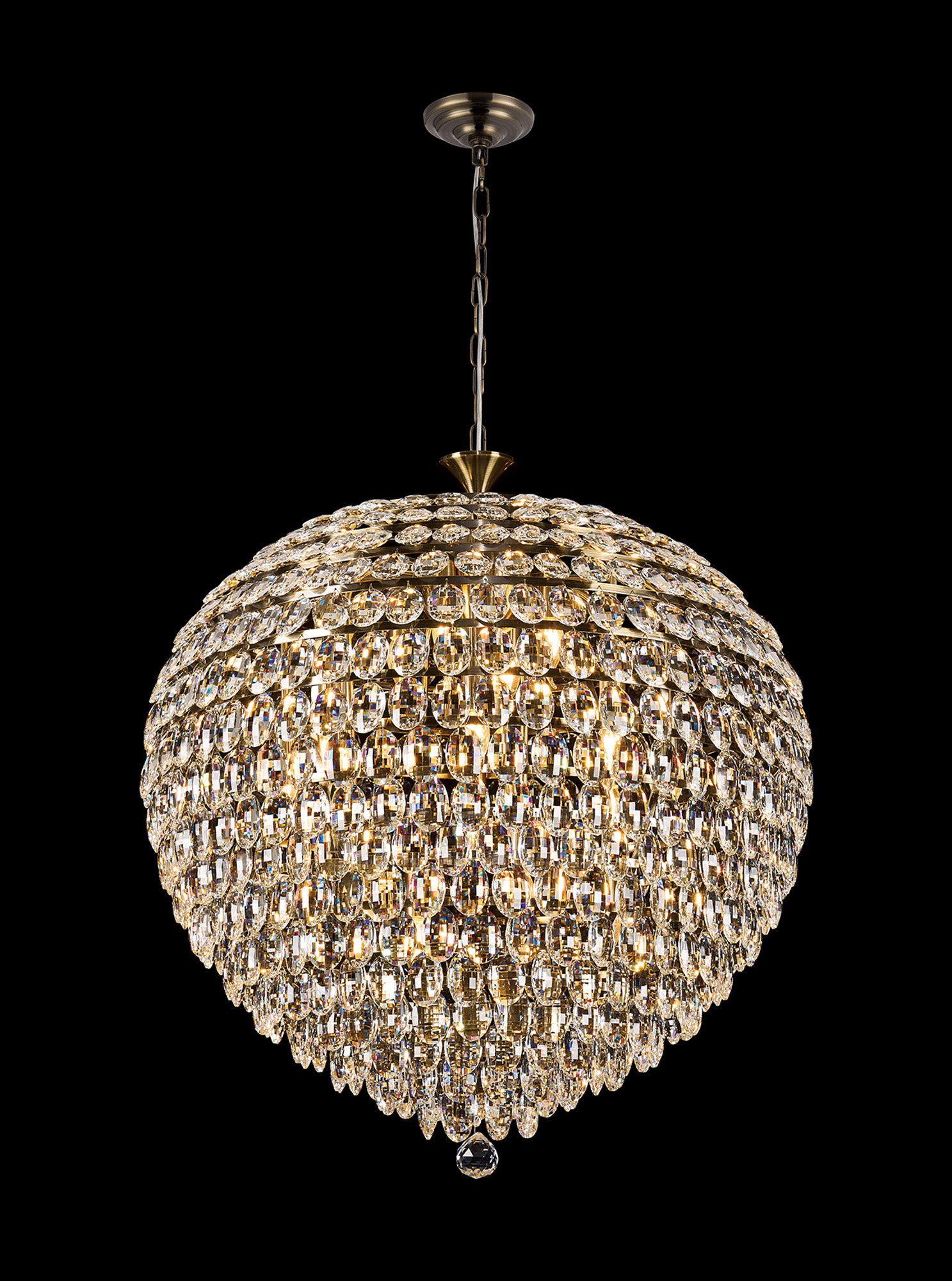 IL32811AB  Coniston Pendant 16 Light (46kg) Antique Brass